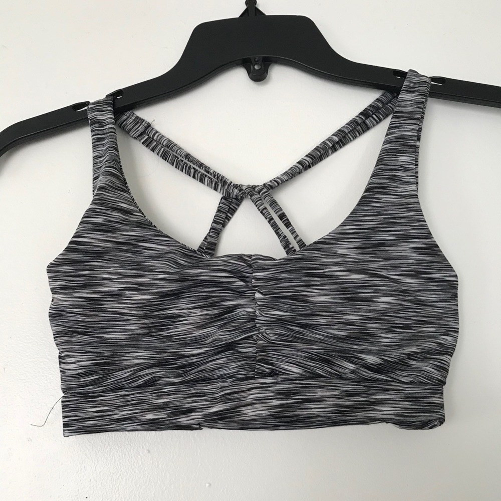 Gray sports bra